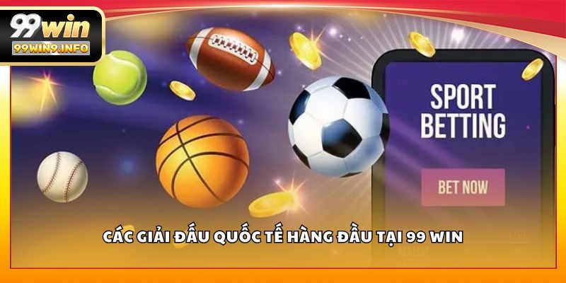 Các giải đấu quốc tế hàng đầu tại 99 WIN